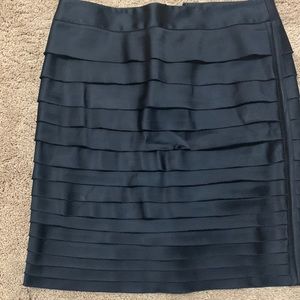 White House Black Market shirt. Black. Size 10. Back zip. Layered, silky feel.